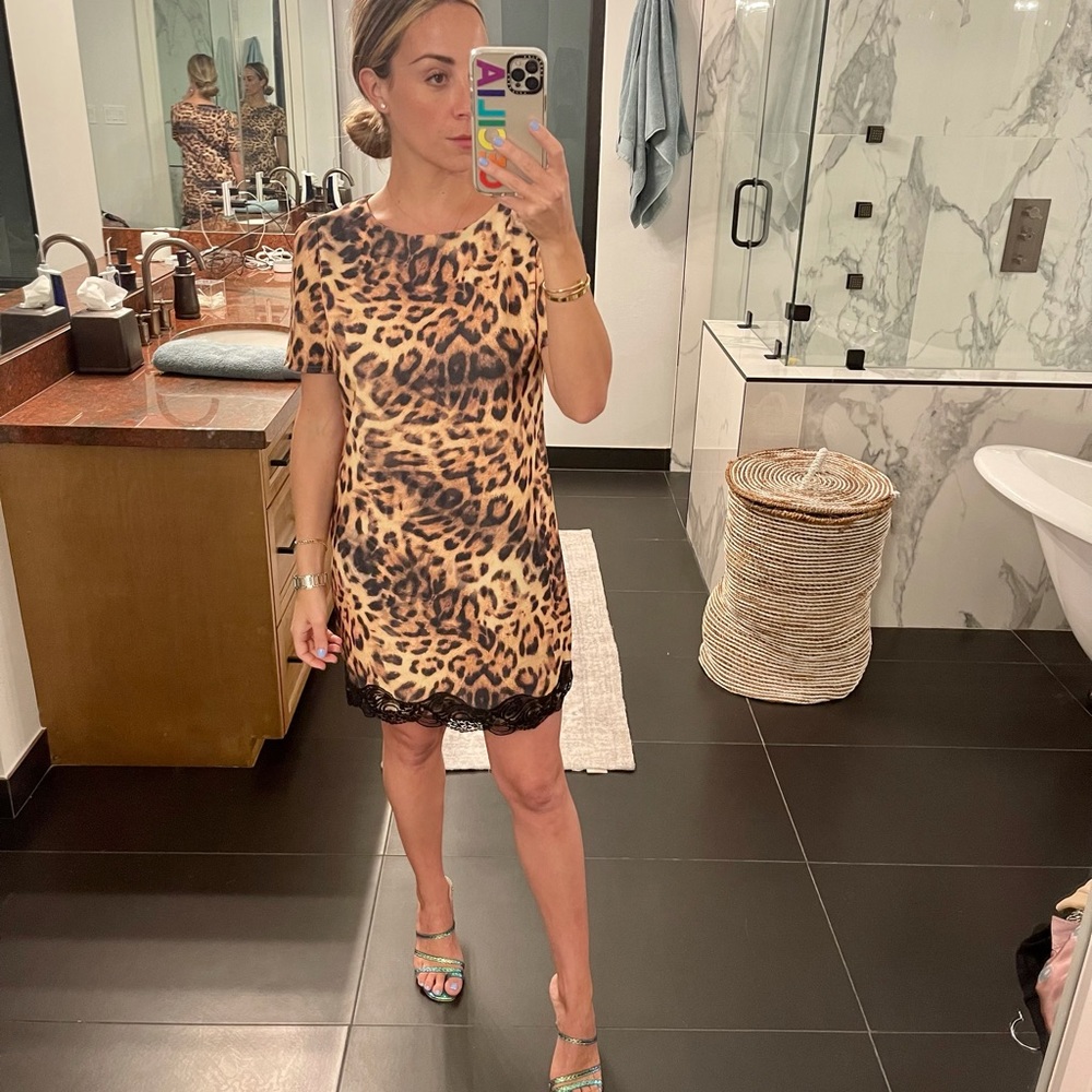 Zara leopard print mini dress